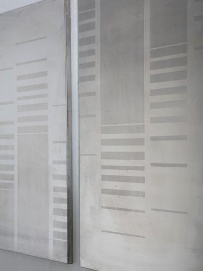 Set of Three Steel Oxidized Wall Panels