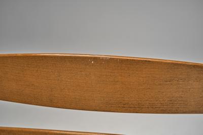 Set of Twelve Beech Ladderback Dining Chairs Europe Mid 20th Century
