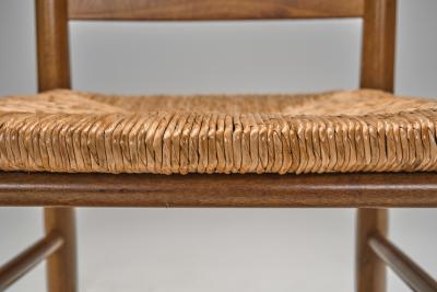 Set of Twelve Beech Ladderback Dining Chairs Europe Mid 20th Century
