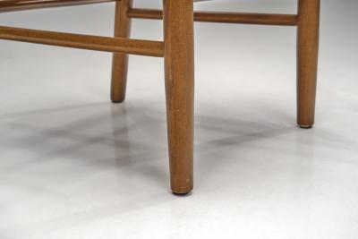 Set of Twelve Beech Ladderback Dining Chairs Europe Mid 20th Century
