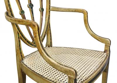 Set of Twelve George III Painted Shield Back Dining Chairs