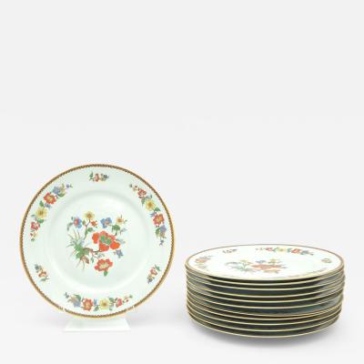 Set of Twelve Limoges Dinner Plates France circa 1970