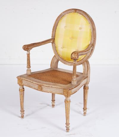 Set of Twelve Painted Italian Armchairs circa 1760