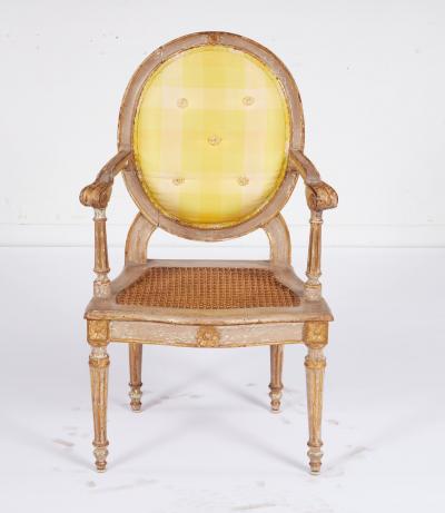 Set of Twelve Painted Italian Armchairs circa 1760
