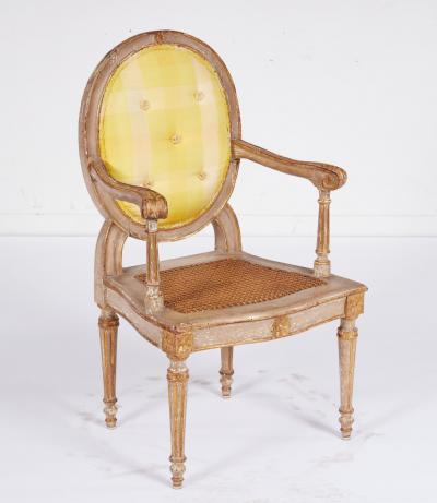 Set of Twelve Painted Italian Armchairs circa 1760