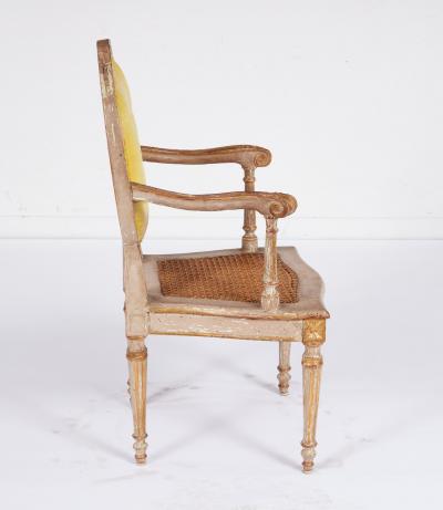 Set of Twelve Painted Italian Armchairs circa 1760