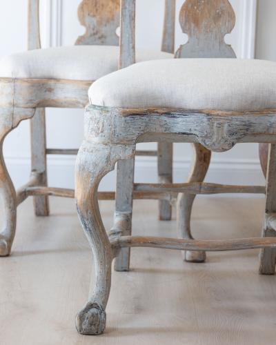 Set of Twelve Swedish Rococo Chairs Lindome circa 1760