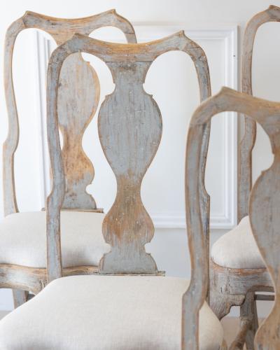 Set of Twelve Swedish Rococo Chairs Lindome circa 1760