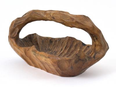 Set of Two Anthroposophical Hand Carved Wood Bowls 1960s