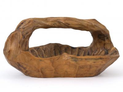 Set of Two Anthroposophical Hand Carved Wood Bowls 1960s