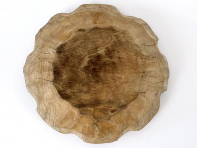 Set of Two Anthroposophical Hand Carved Wood Bowls 1960s