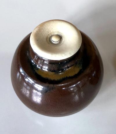 Set of Two Antique Japanese Ceramic Ko Seto Chaires