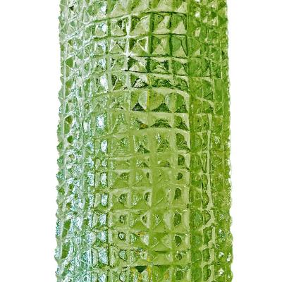 Set of Two Contemporary Modern Green Crocodile Murano Glass Wall Sconces