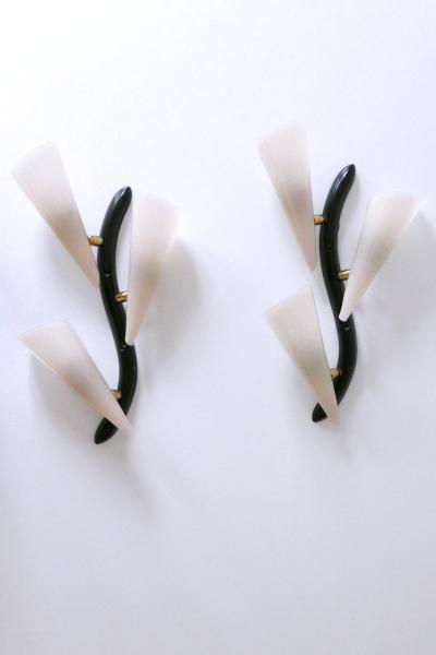 Set of Two Decorative Mid Century Modern Sconces or Wall Lamps Germany 1950s