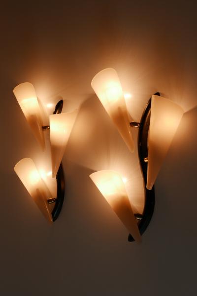 Set of Two Decorative Mid Century Modern Sconces or Wall Lamps Germany 1950s