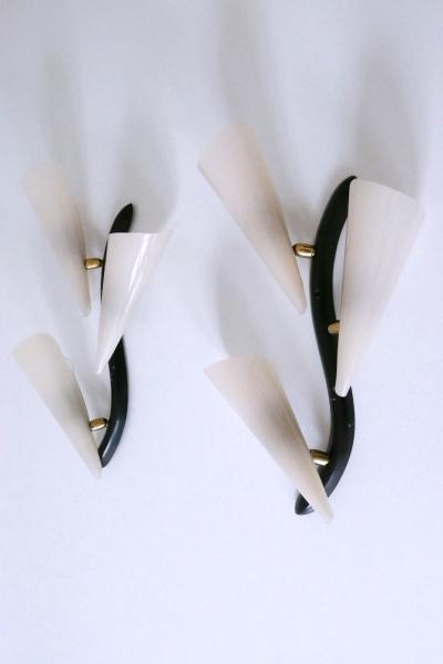 Set of Two Decorative Mid Century Modern Sconces or Wall Lamps Germany 1950s