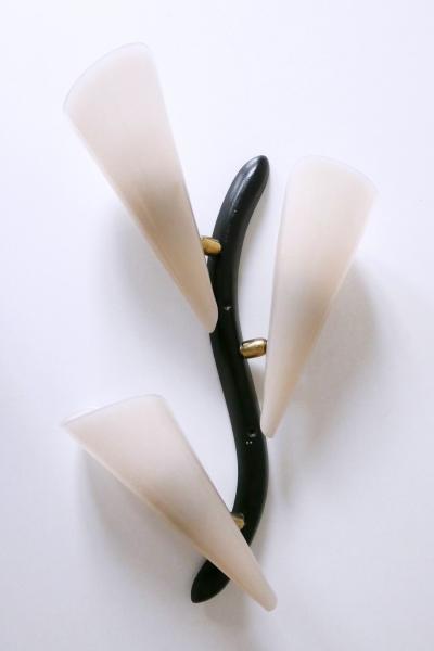 Set of Two Decorative Mid Century Modern Sconces or Wall Lamps Germany 1950s