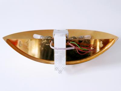 Set of Two Elegant Gilt Brass Lucite Sconces or Wall Lights Germany 1980s