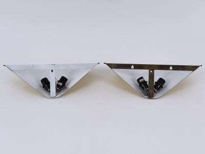 Set of Two Elegant Mid Century Modern Brass Sconces or Wall Lights Germany 1970s