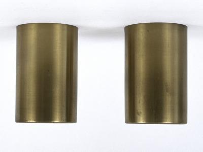 Set of Two Elegant Mid Century Modern Flush Mounts or Spot Lights Germany 1960s