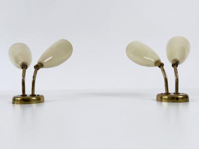 Set of Two Elegant Mid Century Modern Sconces or Wall Lamps Italy 1950s