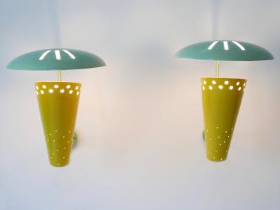 Set of Two Exceptional Large Highly Decorative Sconces or Wall Lamps Germany