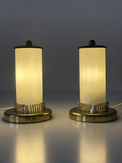 Set of Two Lovely Mid Century Modern Bedside Table Lamps Germany 1950s