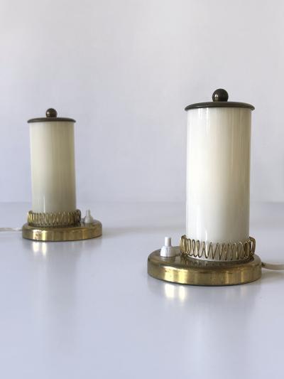 Set of Two Lovely Mid Century Modern Bedside Table Lamps Germany 1950s