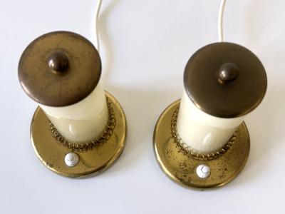 Set of Two Lovely Mid Century Modern Bedside Table Lamps Germany 1950s