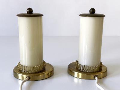 Set of Two Lovely Mid Century Modern Bedside Table Lamps Germany 1950s
