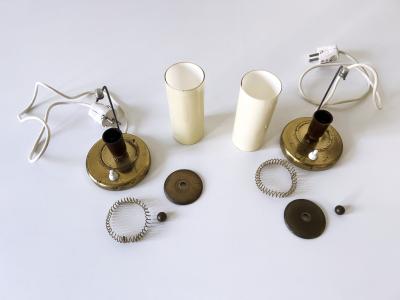 Set of Two Lovely Mid Century Modern Bedside Table Lamps Germany 1950s