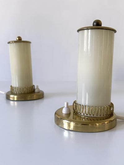 Set of Two Lovely Mid Century Modern Bedside Table Lamps Germany 1950s
