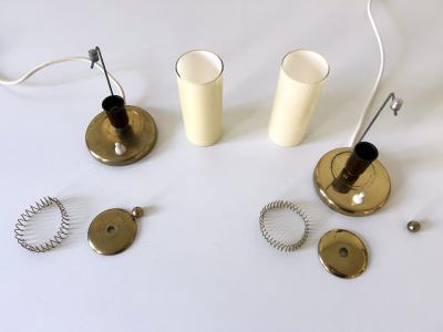 Set of Two Lovely Mid Century Modern Bedside Table Lamps Germany 1950s