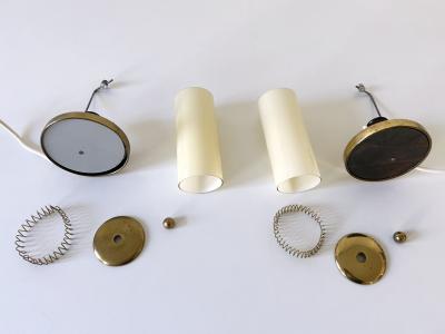 Set of Two Lovely Mid Century Modern Bedside Table Lamps Germany 1950s