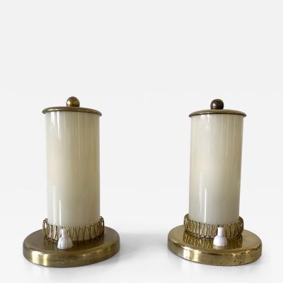 Set of Two Lovely Mid Century Modern Bedside Table Lamps Germany 1950s