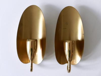 Set of Two Lovely Mid Century Modern Brass Sconces or Wall Lamps Germany 1950s