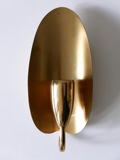 Set of Two Lovely Mid Century Modern Brass Sconces or Wall Lamps Germany 1950s