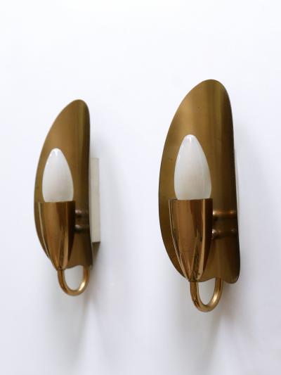 Set of Two Lovely Mid Century Modern Brass Sconces or Wall Lamps Germany 1950s
