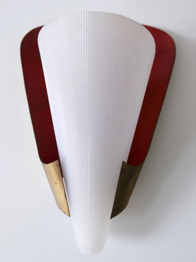 Set of Two Mid Century Modern Brass Lucite Sconces Germany 1960s