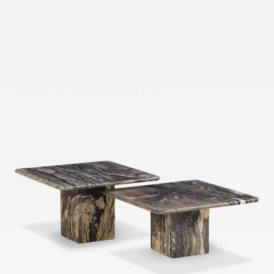 Set of Two Nesting Italian Marble Coffee or End Tables C 1950 
