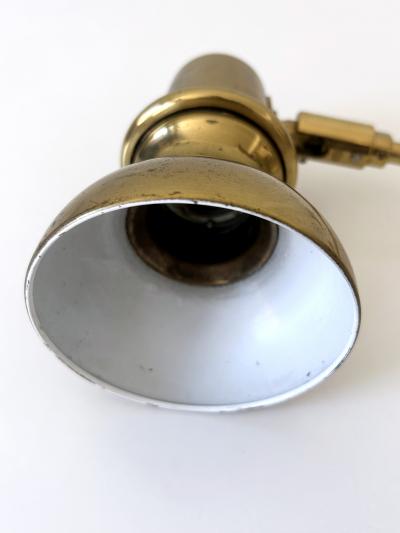 Set of Two Rare Adjustable Mid Century Brass Bedside Wall Lights Germany 1960s