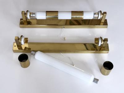 Set of Two Rare Art Deco Bauhaus Bedside Sconces or Wall Lamps Germany 1950s