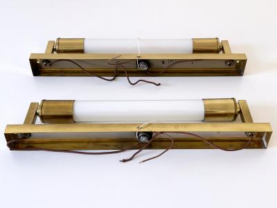 Set of Two Rare Art Deco Bauhaus Bedside Sconces or Wall Lamps Germany 1950s