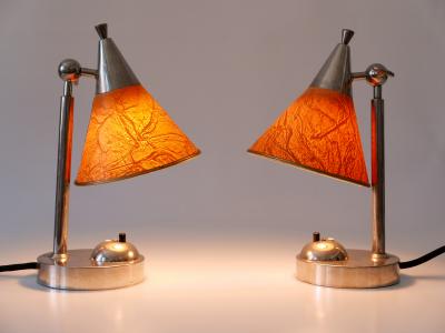 Set of Two Rare Art Deco Bauhaus Bedside Table Lamps or Sconces Germany 1920s