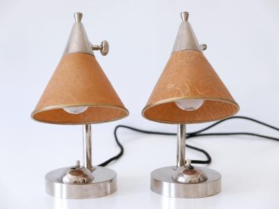 Set of Two Rare Art Deco Bauhaus Bedside Table Lamps or Sconces Germany 1920s