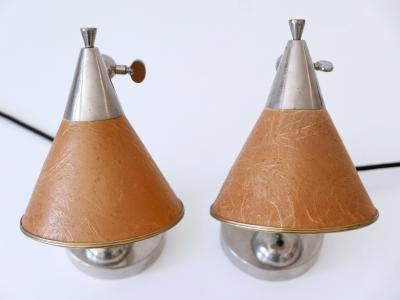 Set of Two Rare Art Deco Bauhaus Bedside Table Lamps or Sconces Germany 1920s