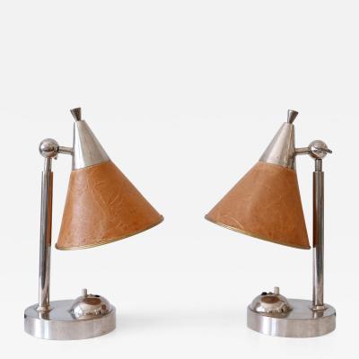 Set of Two Rare Art Deco Bauhaus Bedside Table Lamps or Sconces Germany 1920s