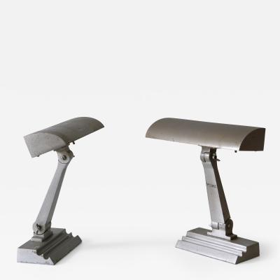 Set of Two Rare Art Deco Desk or Table Lamps from An US Cruiser Ship 1920s