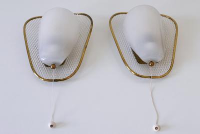 Set of Two Rare Elegant Mid Century Modern Sconces or Wall Lamps Germany 1950s