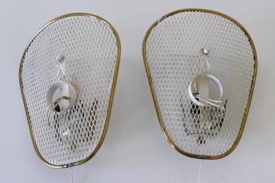 Set of Two Rare Elegant Mid Century Modern Sconces or Wall Lamps Germany 1950s